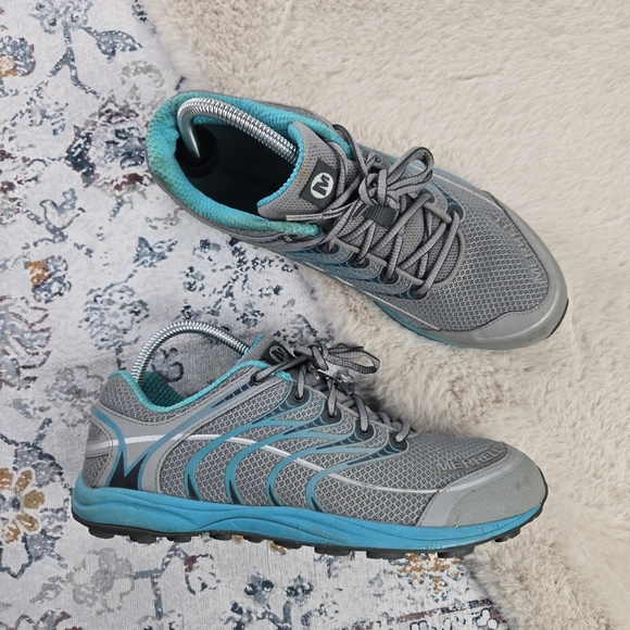 Merrell Shoes - Merrell Women Mix Master Glide Running Shoes J56352 Gray and Blue Women US 9